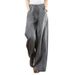 Suitable For All Seasons 2025 Spring Summer Literary Cotton Linen Feel Women's Loose Plus Size Wide Leg High Waist Floor-Length Long Pants_ecoleips.com