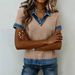 2026 Cross-border European And American Independent Site Casual Denim Patchwork Knitted_ecoleips.com