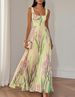 Pleated Print Dress For Women New Trendy Spring/Summer Regular Fit Adult_ecoleips.com