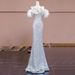Women's Clothing Monet Garden Trailing Wedding Dress Princess Dress New Tube Top Palace Style Colored Gauze Wedding Dress Evening Dress Tutu Skirt_ecoleips.com