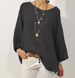 Women's Clothing Women's Solid Color Cotton Linen Round Neck Raglan Sleeve Top Three Quarter Length Shirt For Formal & Casual_ecoleips.com