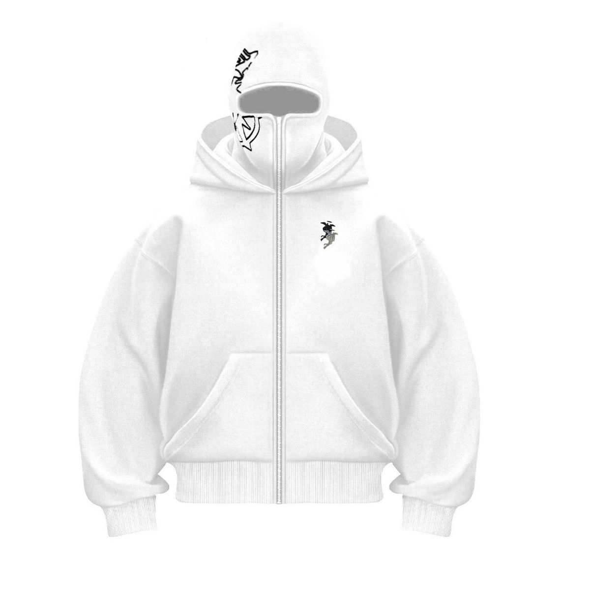 Women's Clothing Unisex Vintage Embroidered Hooded Sweatshirt - Streetwear Pullover With Double-Layer Hood & Unique Portrait Design_ecoleips.com