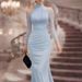 2026 Spring New Women's Clothing European And American Cross-Border Elegant Fishtail Waist-Cinching Slimming Long_ecoleips.com