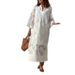 Women's Lace V Neck Loose Dress Casual Everyday Wear European American Style 2026 Fashion Trend Gentle Temperament_ecoleips.com