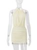 Mozision Backless Tassel Sexy Mini Dress Women Summer New Hollow Out Halter Sleeveless High Waist Ruched Skinny Club Dress_ecoleips.com