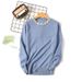 Korean Style New Autumn Winter Beaded Pullover Sweater Round Neck Long Sleeve Knit Loose Slimming Elegant Base Shirt_ecoleips.com