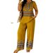 Summer Women's Clothing Set Small V Neck Top And Casual Pants Style New_ecoleips.com