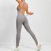 K One Piece Zipper Jumpsuit, Sports Jumpsuit, Hollowed Out Back, Running And Fitness Jumpsuit, Yoga Pants_ecoleips.com