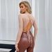 Voya Women's 2026 Spring/summer Sexy Backless Slim Fit High Neck Versatile Long Sleeved T-shirt Top Base Shirt_ecoleips.com