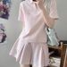 Dongdaemun Women's Fashion Sportswear Set Korean Style Cross Border Short Sleeve Top And Skirt Casual Slimming Trendy Two-Piece_ecoleips.com