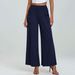 K New Women's Elastic Waisted High Waisted Slightly Spicy Pants, Loose Casual Pants With Pockets_ecoleips.com