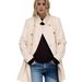 Elegant Long Wool Coat For Women - Slim Fit Double Breasted Trench Coat With Lapel Collar, Pure Color Winter Overcoat_ecoleips.com