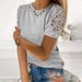 Summer Loose Round Neck T-Shirt For Women Spliced Temperament Commuting Top American Style Hot Selling_ecoleips.com