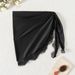 Women's Sexy Lace Strappy Beach Cover up Bikini Swimsuit Skirt European American Style Solid Color New 2026_ecoleips.com