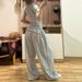 Women's Clothing Retro Embroidery Sports Casual Sweatpants Loose Back Design Wide Leg Jazz Dance Wide Leg Trousers For Women_ecoleips.com