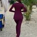 European Style Long Sleeve One-Piece Swimsuit For Women - Conservative Waist-Cinched Design With Side Split_ecoleips.com