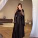 New Spring Solid Color Elegant And Slimming Mesh Dress With Large Swing Sleeves For Women_ecoleips.com
