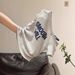 Grey Letter Slanted Shoulder Print Waist Pleated Short-sleeved T-shirt Women's Summer New Off-the-shoulder Design Top_ecoleips.com