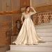 New Arrival Sexy Deep V Neck Big Swing Floor Length Trailing Long Evening Dress For Formal Banquet Party_ecoleips.com