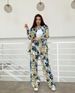 Women's Clothing Fashion Printing Loose Tops High Waist Wide Leg Pants Casual Suits_ecoleips.com