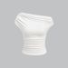 Y2k Off-Shoulder Ribbed Stretch Bodycon Top Women's Fashion Solid Color Casual Streetwear Tee Versatile Solid Colors_ecoleips.com