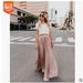 Summer 2025 New Style Plus Size Mid-High Waist Pleated Women's Large Swing Wrinkled Long Skirt_ecoleips.com