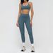 Zechuang Women's Brushed Yoga Set Hollow Back Fitted Sports Suit Outdoor Running 3109_ecoleips.com