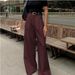 White High-Waisted Commuter Suit Pants Women's Fashionable Casual Loose Floor-Length Trousers Versatile Simple Design_ecoleips.com