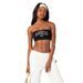 Summer Women's Slim Fit Bandeau Top Midriff Exposed Number & Letter Print Y2K European American Style Fashionable Sexy_ecoleips.com