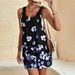 2023 European And American 's Clothing Printed Summer Casual Fashion Suspender Shorts Jumpsuit Overalls For_ecoleips.com