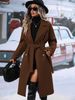 K New Woolen Double Breasted Lace Up Woolen Coat For Women_ecoleips.com