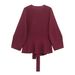 Foreign Trade Clothing 2025 Spring New European American Style Women's Elegant Deep V-neck Blazer With Belt And Shoulder_ecoleips.com