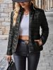 Women's Short Puffer Jacket With Stand Collar Slim Fit Warm Polyester Cotton Coat, Street Style Casual Outerwear For Fall/Winter (Black, Navy, S-XXL_ecoleips.com