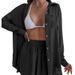 New Beach Cover-up Set 2025 Sexy Loose Sun-protection Beach Vacation Casual Bikini Outerwear 2-piece Set_ecoleips.com