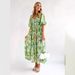 Foreign Trade European And American Women's Clothing Best-Selling 2026 Summer Elegant Square Neck Printed Puff_ecoleips.com
