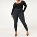 Women's Clothing Large Size Stretch Women's Jeans Large Size Belly Hip Pants_ecoleips.com