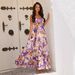 Summer Fashion Elegant Stylish Camisole Backless Printed Dress Full Skirt Strapless Vacation Maxi Dress_ecoleips.com