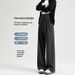 Aria Basics Black Wide-leg For Women, 2025 New Model, Slim Fit, Drapey, Petite-friendly, Loose, Casual Style, Straight-leg Long_ecoleips.com