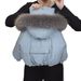 girl Girl 2025 New Children's Boys' Jacket Winter Thickened Fur Collar Cotton Coat Girls' Warm Outerwear Stylish Parka_ecoleips.com