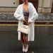 Women's Oversized Long Plush Cardigan – Ultra Soft Knit Sweater Jacket For Autumn Winter, Cozy Loungewear & Casual Outerwear, White_ecoleips.com