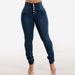 Women's Clothing New Elastic Slim Jeans Women's Button Pencil Slim High Waist Hip Trousers_ecoleips.com
