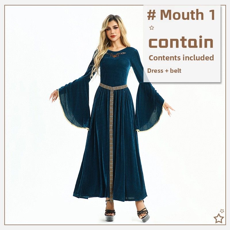 20.26million Costume Vintage Court Style European Farm Peasant Renaissance Dress Medieval Clothing_ecoleips.com