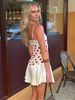 Absobe Women Polka Dot Lace Trim Mini Dress Backless Spaghetti Strap Satin Ruffle Hem Y2K Sexy Slim Party Date Vacation Outfit_ecoleips.com