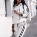 Women's Fashionable Casual Striped Two Piece Set American Style Export Trendy Print Clothing Hot Selling_ecoleips.com