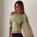 Women's Summer Fashion Off-Shoulder T-Shirt European American Style Solid Color Pleated Waist Slimming Short-Sleeved Street Style Top_ecoleips.com