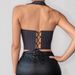 New European And American Style Striped Sexy Halter Top For Women, Suitable For Export, Hot Girl, Bodycon, Slim Fit, Suitable For Commuting._ecoleips.com