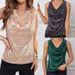 Sexy V Neck Tube Top For Women Fashion Sequin Loose Short Pullover Vest American Style Hot New_ecoleips.com