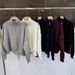 Minimalist Stand Collar Knit Jacket With Dual Zipper Design | Oversized Cardigan In Gray/Beige/Wine/Black (Versatile Layering Staple)_ecoleips.com