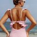 Women’s Floral Lace Trim One-Piece Swimsuit – Modest Cut With Elegant Peekaboo Details | Soft Padded Cups | S/M/L/XL_ecoleips.com