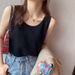 Women's Camisole 2026 New Style, White Sleeveless Loose Waffle Knit Top Summer, Suitable For Wearing Under A Suit Or As_ecoleips.com